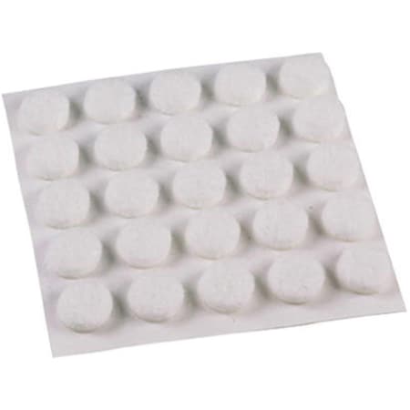 Shepherd Hardware 9957 0.37 In. Round Self Adhesive Felt Pad; White; 75 Pack